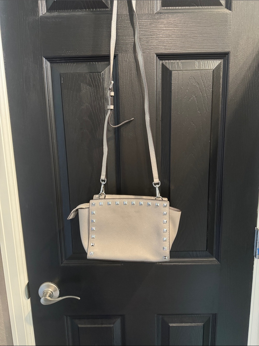Michael Kors Light Beige Studded Crossbody Bag - Picture 4 of 7